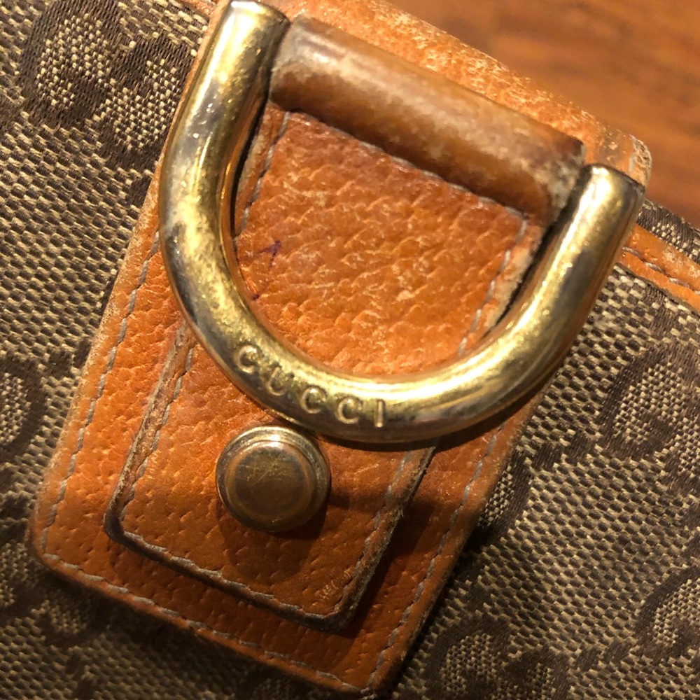 Authentic Gucci D Ring Monogram Bifold Wallet - image 4